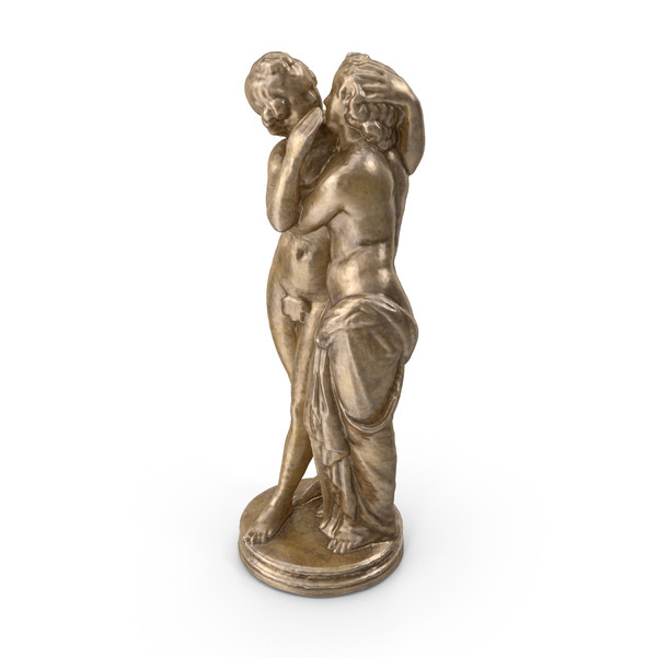 Statue: Amor and Pyche Bronze PNG & PSD Images