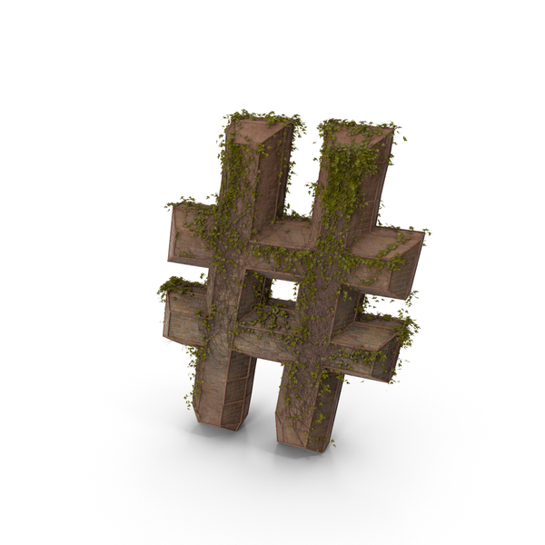 Pound Sign: Ancient Stone with Ivy Hash tag PNG & PSD Images Pound Sign: Ancient Stone with Ivy Hash tag PNG & PSD Images