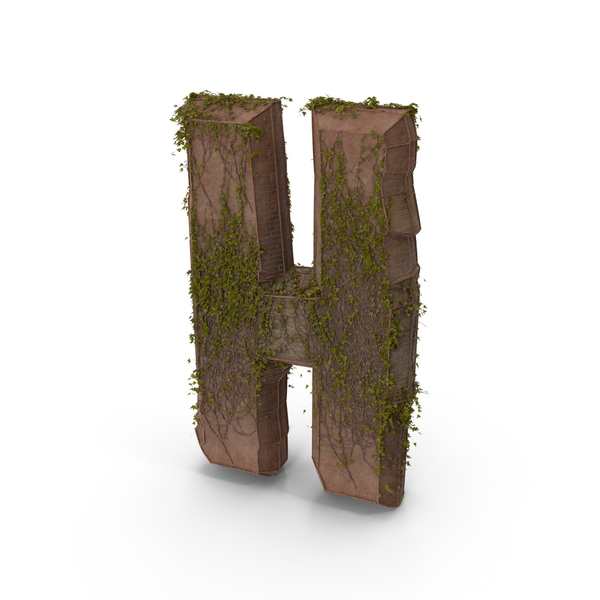 Language: Ancient Stone With Ivy Letter H PNG & PSD Images Language: Ancient Stone With Ivy Letter H PNG & PSD Images