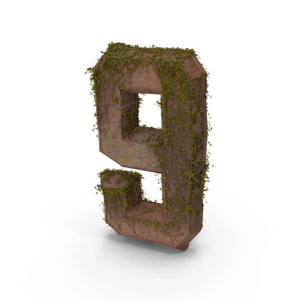 Ancient Stone with Ivy Number 9 PNG & PSD Images Ancient Stone with Ivy Number 9 PNG & PSD Images