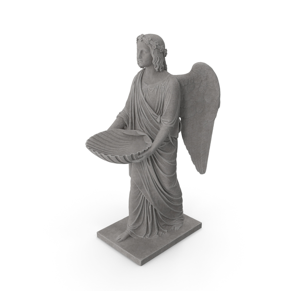 Statue: Angel Holy Water Stone PNG & PSD Images Statue: Angel Holy Water Stone PNG & PSD Images