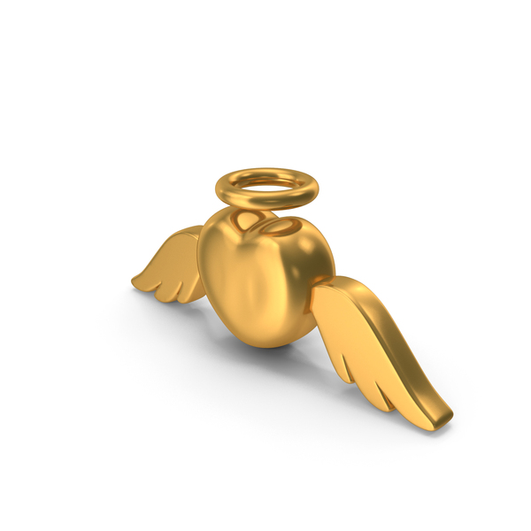 Symbols: Angel Love Valentine Heart Wing Icon Gold PNG & PSD Images