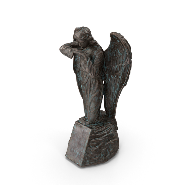 Statuette: Angel on Rock Bronze Outdoor PNG & PSD Images Statuette: Angel on Rock Bronze Outdoor PNG & PSD Images
