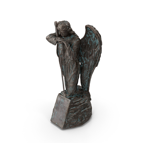 Statuette: Angel on Rock with Sword Bronze Outdoor PNG & PSD Images Statuette: Angel on Rock with Sword Bronze Outdoor PNG & PSD Images