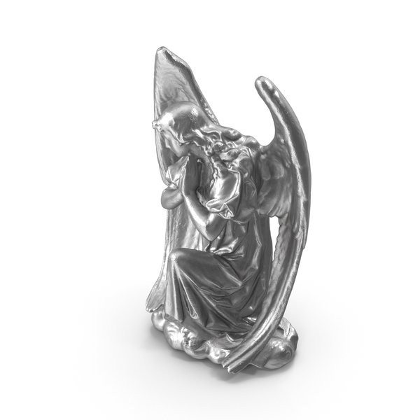 Statuette: Angel on The Knee Metal PNG & PSD Images Statuette: Angel on The Knee Metal PNG & PSD Images