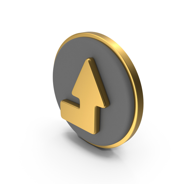 Directional: Angle Up Arrow Circular Coin PNG & PSD Images Directional: Angle Up Arrow Circular Coin PNG & PSD Images