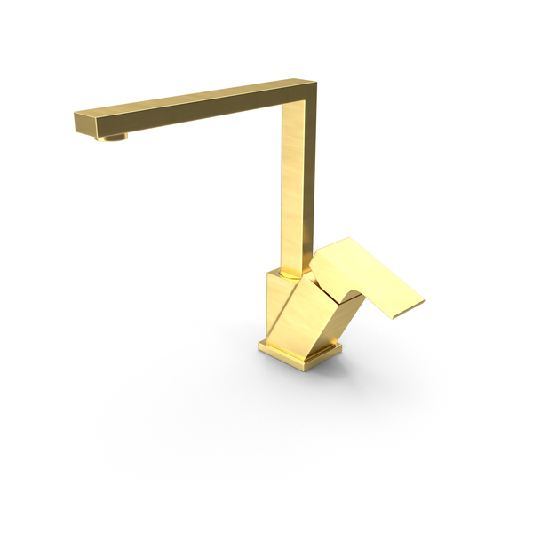 Faucet: Angular Single Lever Kitchen Mixer Tap Brass PNG & PSD Images Faucet: Angular Single Lever Kitchen Mixer Tap Brass PNG & PSD Images