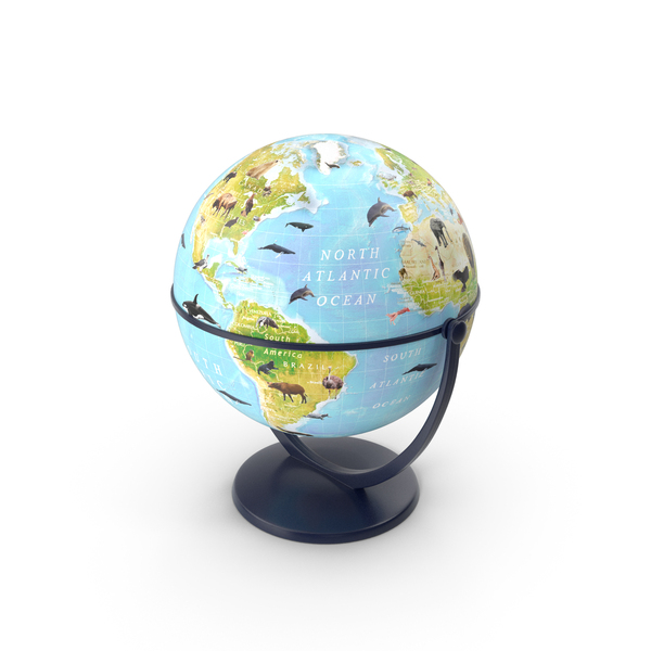 Animals World Globe With Stand PNG Images & PSDs for Download ...