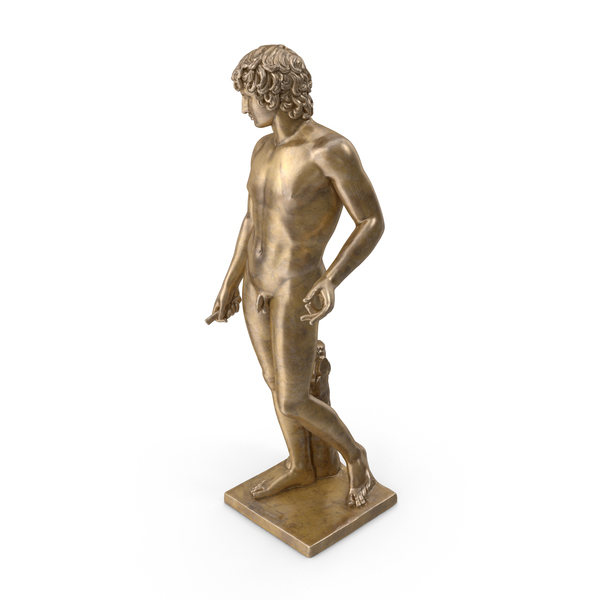 Antinous Farnese Bronze Statue PNG & PSD Images