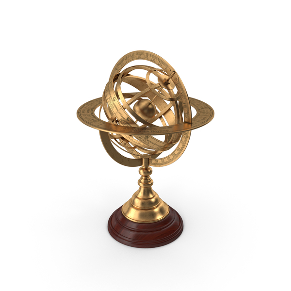 Solar System Orrery: Antique Globe PNG & PSD Images