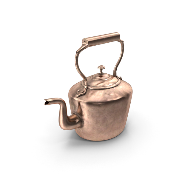 Antique Oval Copper Kettle 19th Century PNG & PSD Images