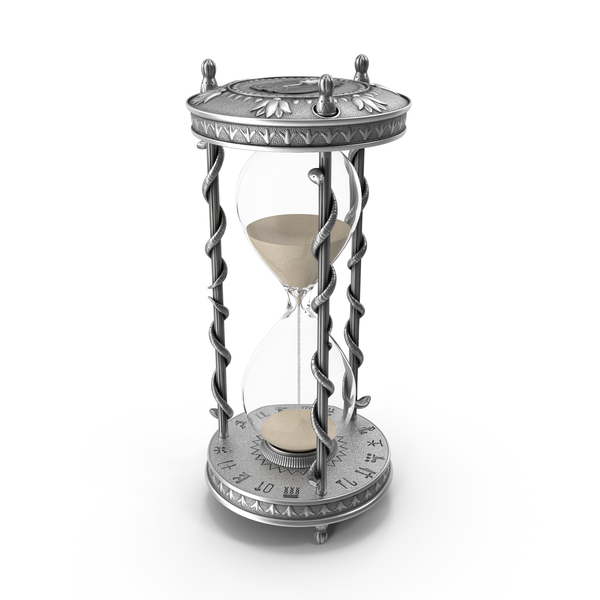 Antique Silver Hourglass PNG & PSD Images