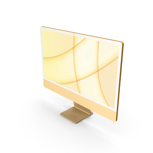 Apple iMac 2021 Yellow PNG & PSD Images