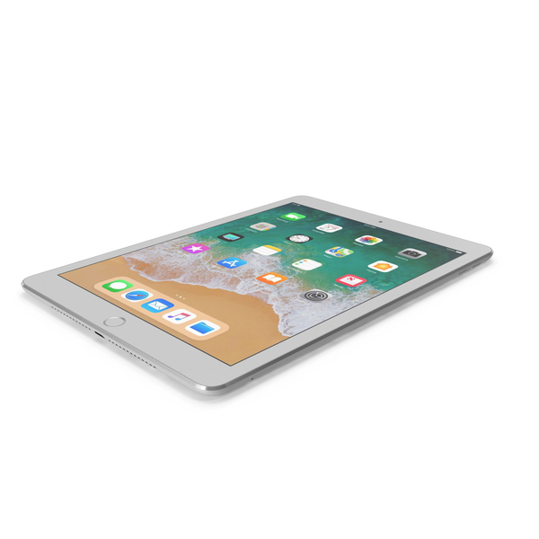 Tablet Computer: Apple iPad 9.7 2018+WifiCellular Silver PNG & PSD Images Tablet Computer: Apple iPad 9.7 2018+WifiCellular Silver PNG & PSD Images
