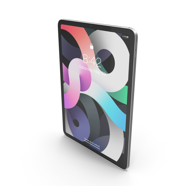 Tablet Computer: Apple iPad Air 4 2020 Silver PNG & PSD Images Tablet Computer: Apple iPad Air 4 2020 Silver PNG & PSD Images