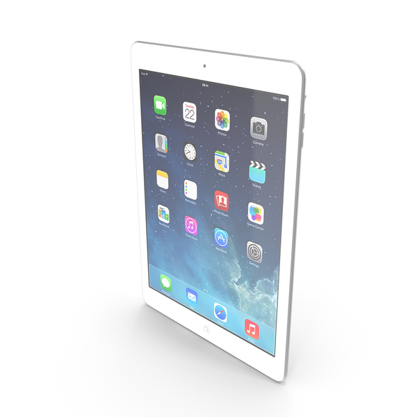 Tablet Computer: Apple iPad Air Silver PNG & PSD Images Tablet Computer: Apple iPad Air Silver PNG & PSD Images