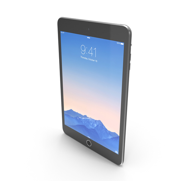 Tablet Computer: Apple iPad Mini 3 Grey PNG & PSD Images