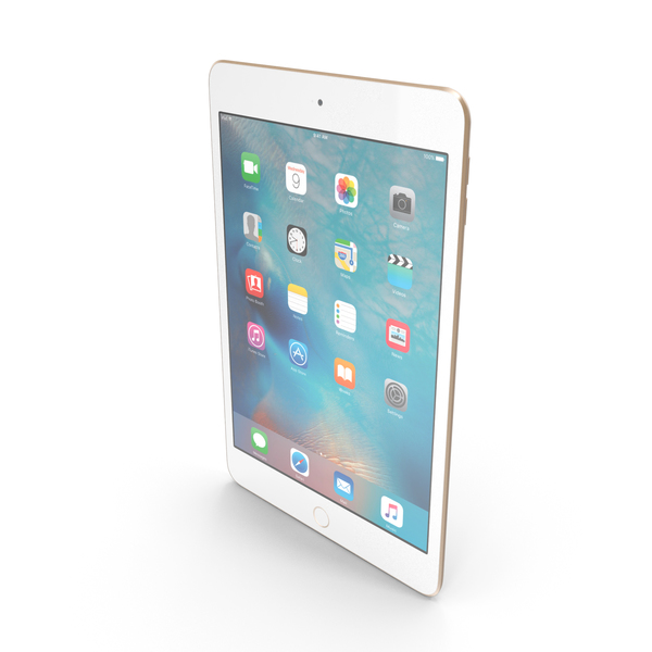 Tablet Computer: Apple iPad Mini 4 Gold PNG & PSD Images Tablet Computer: Apple iPad Mini 4 Gold PNG & PSD Images