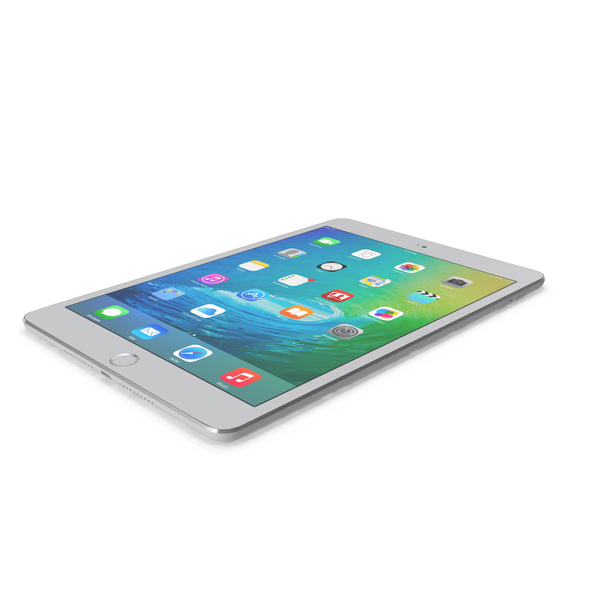 Tablet Computer: Apple iPad Mini 4 Silver PNG & PSD Images Tablet Computer: Apple iPad Mini 4 Silver PNG & PSD Images
