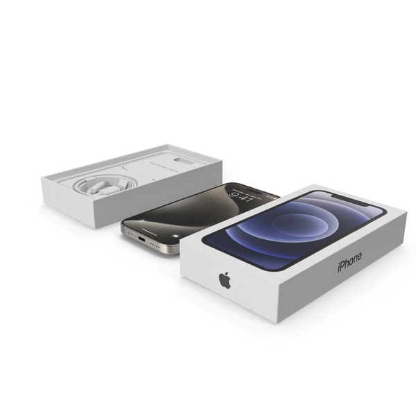 Smartphone: Apple IPhone 15 Pro Unpacked PNG & PSD Images