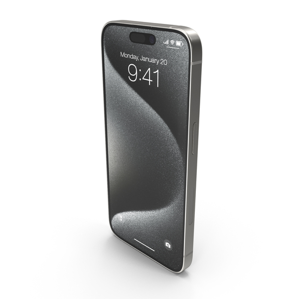 Smartphone: Apple IPhone 15 Pro White Titanium PNG & PSD Images Smartphone: Apple IPhone 15 Pro White Titanium PNG & PSD Images