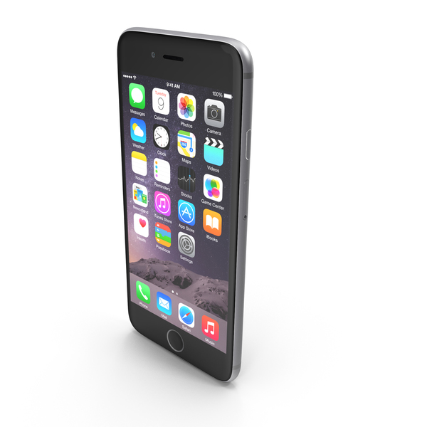 Smartphone: Apple iPhone 6 Space Gray PNG & PSD Images