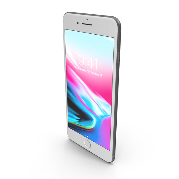 Smartphone: Apple iPhone 8 Plus Silver PNG & PSD Images Smartphone: Apple iPhone 8 Plus Silver PNG & PSD Images