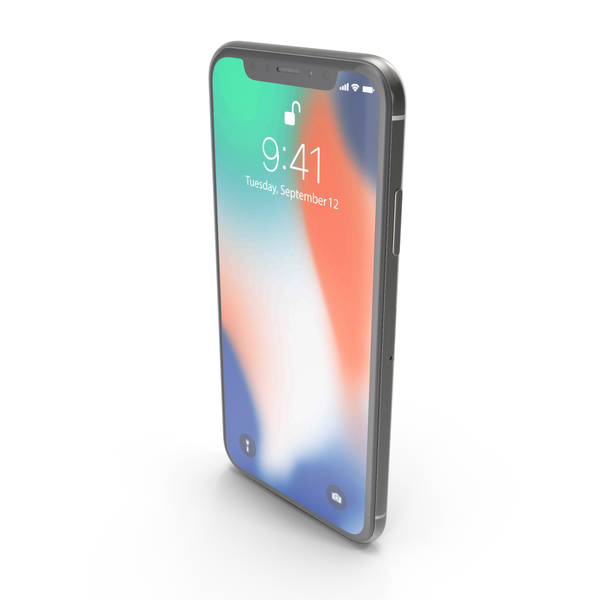 Smartphone: Apple iPhone X Silver PNG & PSD Images Smartphone: Apple iPhone X Silver PNG & PSD Images