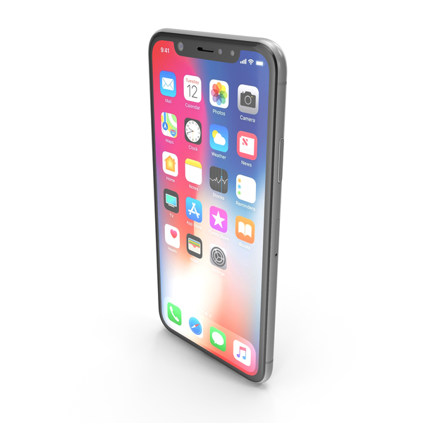 Smartphone: Apple iPhone X Silver PNG & PSD Images