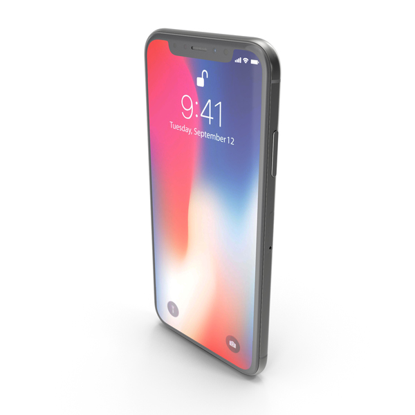 Smartphone: Apple iPhone X Space Gray PNG & PSD Images Smartphone: Apple iPhone X Space Gray PNG & PSD Images