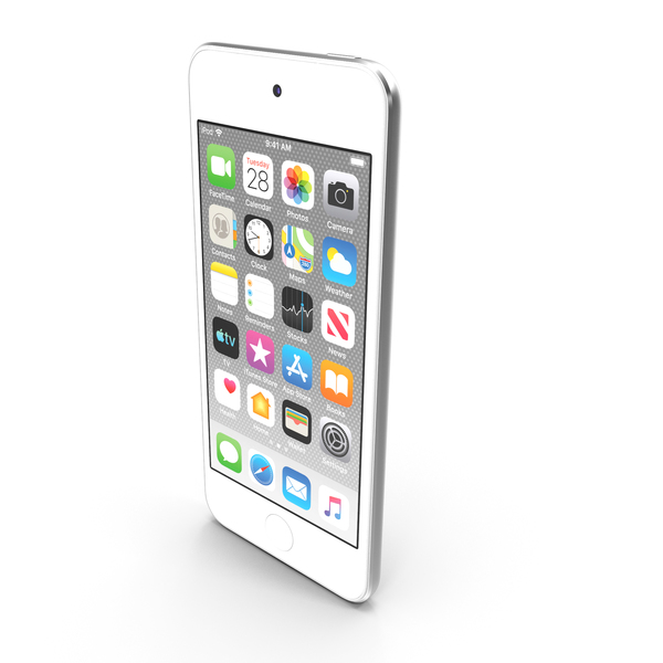 Mp3 Player: Apple iPod Touch 2019 Silver PNG & PSD Images Mp3 Player: Apple iPod Touch 2019 Silver PNG & PSD Images