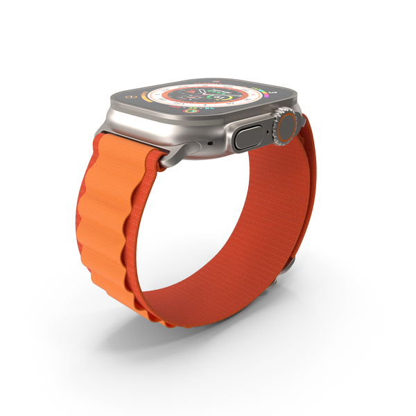 Apple Watch Ultra Alpine Loop Orange PNG & PSD Images Apple Watch Ultra Alpine Loop Orange PNG & PSD Images