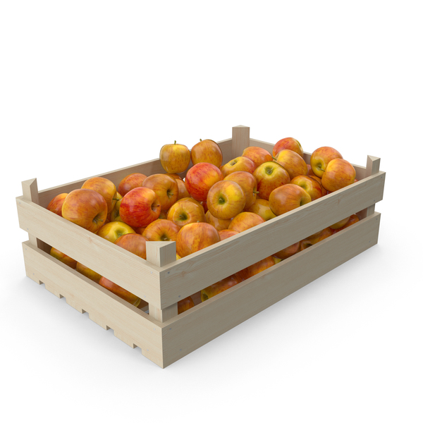 apple wooden crate png psd images