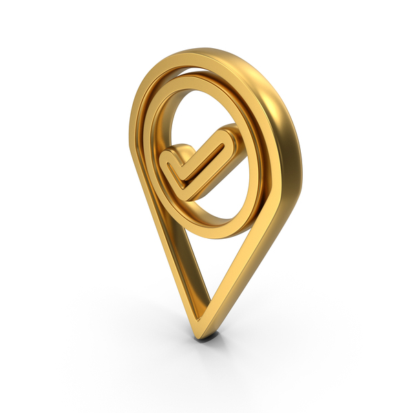 Symbols: Approved Location Gold Symbol PNG & PSD Images