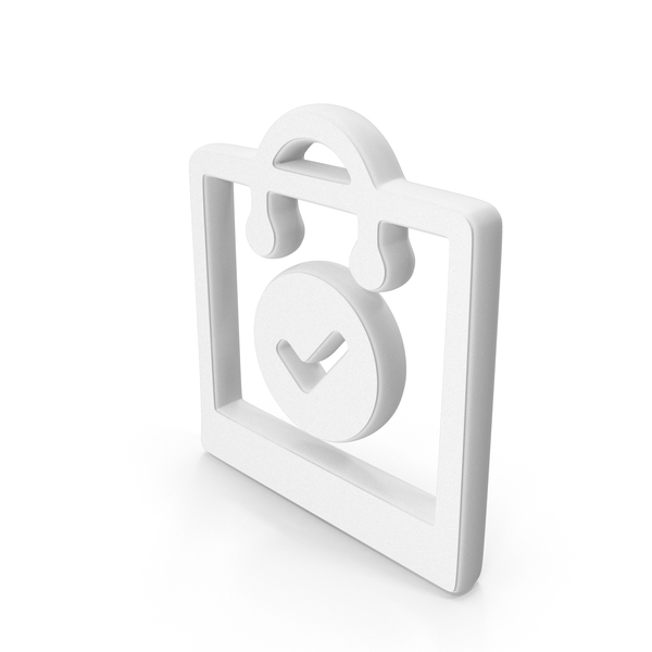 Symbols: Approved Shopping Bag Symbol White PNG & PSD Images