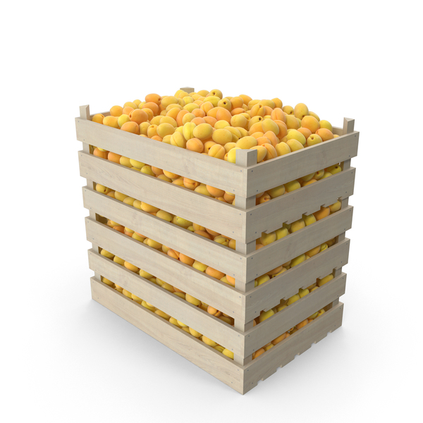 Apricot: Apricots in Wooden Crates PNG & PSD Images