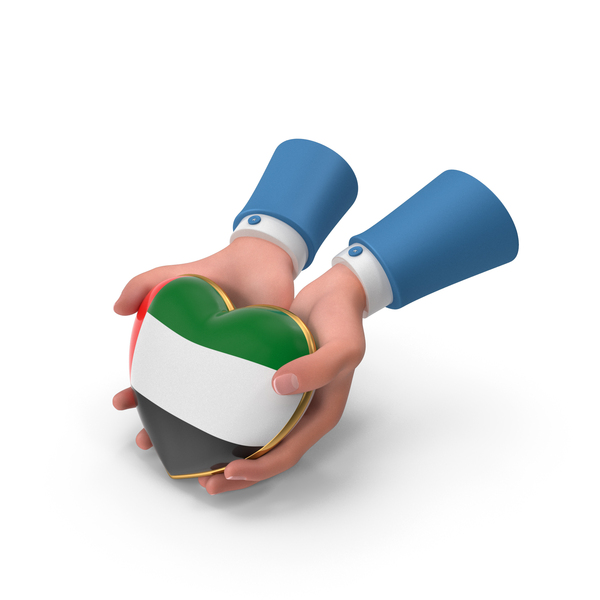 Arab Emirates Country Heart Flag Hold in Hands PNG Images & PSDs for ...