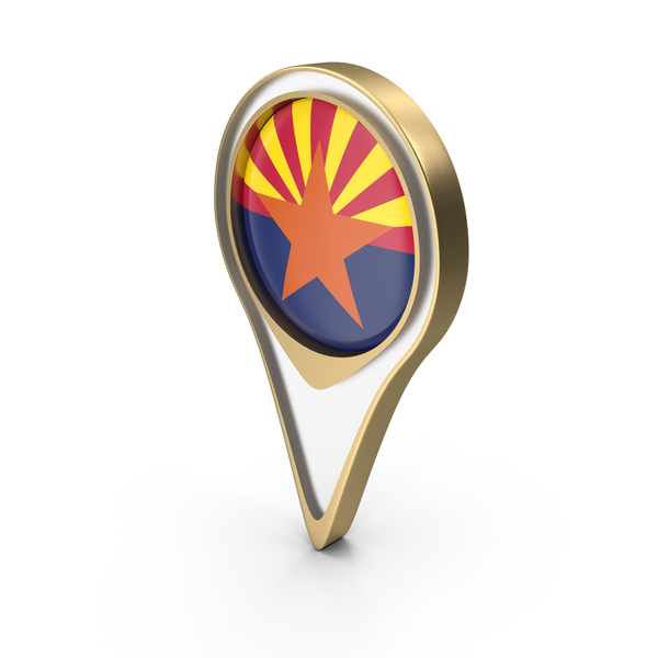 Symbols: Arizona Flag Location Pin Symbol PNG & PSD Images