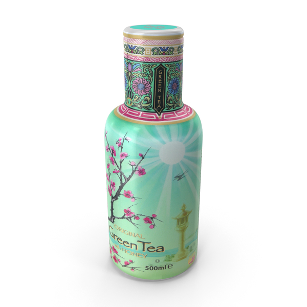 Arizona Original Green Tea Beverage Bottle PNG & PSD Images
