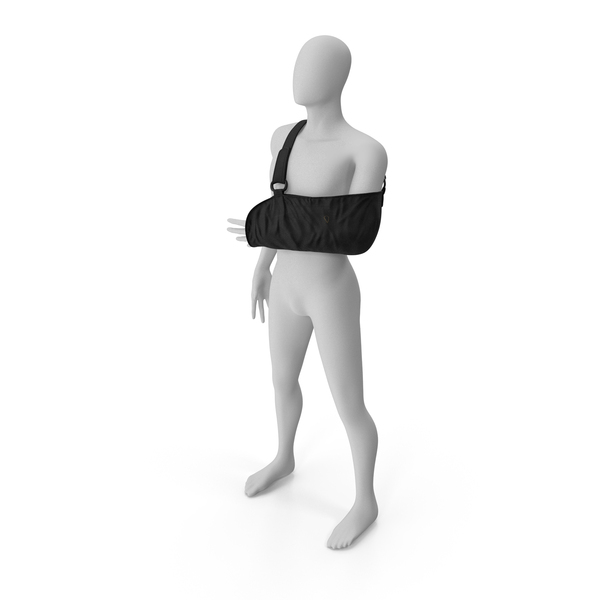 Mannequin: Arm Sling Bandage Black Left Adjustable PNG & PSD Images
