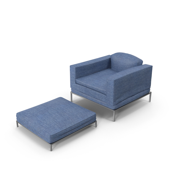 Arm Chair: Armchair With Foot Stool PNG & PSD Images Arm Chair: Armchair With Foot Stool PNG & PSD Images