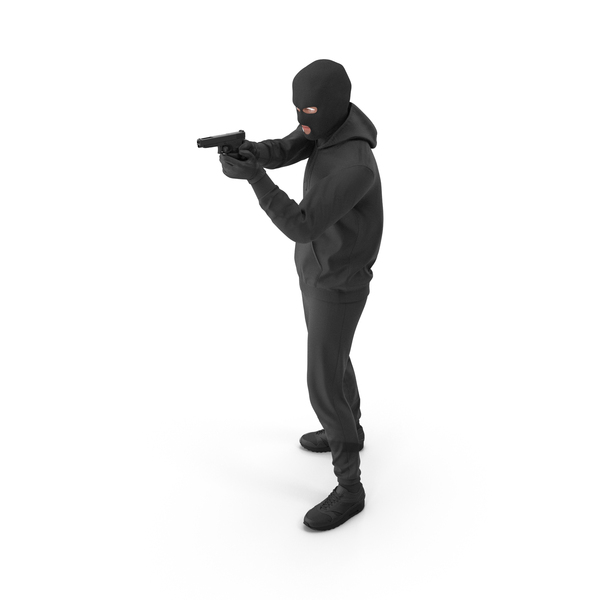 Handgun: Armed Robber Character Aiming Pose PNG & PSD Images Handgun: Armed Robber Character Aiming Pose PNG & PSD Images