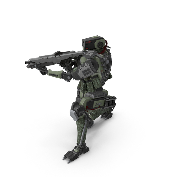 Fighter: Armored Robot Soldier with Sci-fi Weapon PNG & PSD Images Fighter: Armored Robot Soldier with Sci-fi Weapon PNG & PSD Images