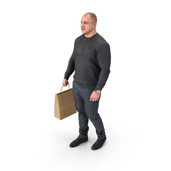 Man: Arnold Casual Pose with Shopping Bags PNG & PSD Images Man: Arnold Casual Pose with Shopping Bags PNG & PSD Images