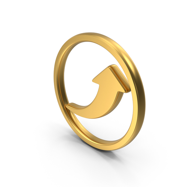 Symbols: Arrow Gold Symbol PNG & PSD Images