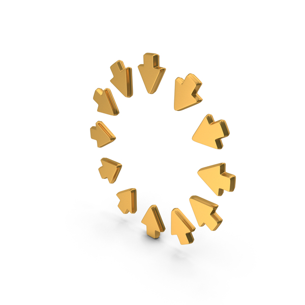 Arrows In Side Circle Pointing Gold PNG Images & PSDs for Download ...