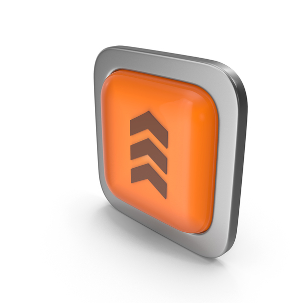 Computer: Arrows Orange Icon Square Button PNG & PSD Images