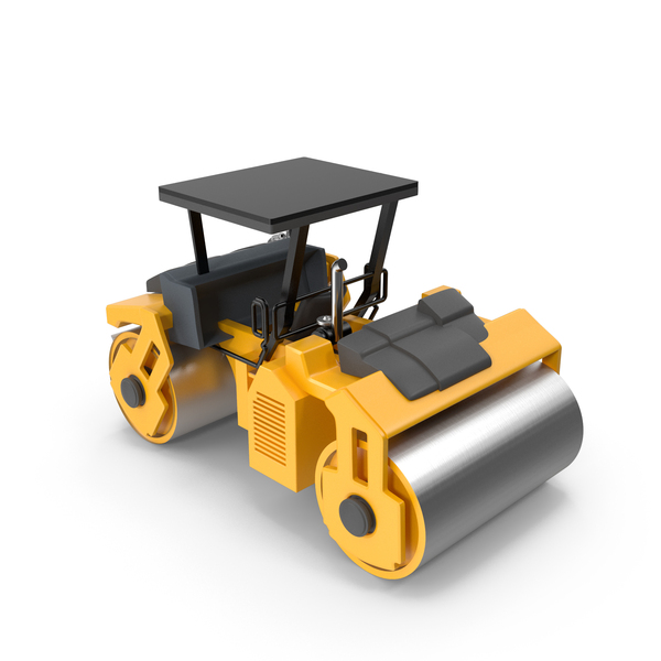 Heavy Construction Machinery: Asphalt Cylinder Roller PNG & PSD Images