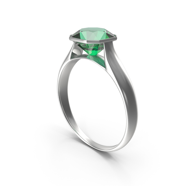 Asscher Cut Emerald Silver Ring PNG & PSD Images Asscher Cut Emerald Silver Ring PNG & PSD Images