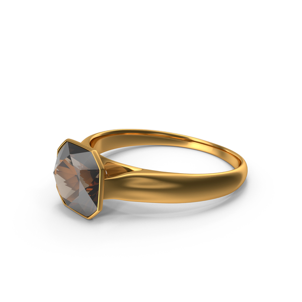 Asscher Cut Smokey Topaz Gold Ring PNG & PSD Images Asscher Cut Smokey Topaz Gold Ring PNG & PSD Images